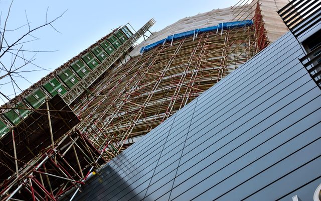 Construction, Scaffolding, Office Building