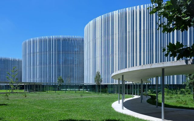 Grass, Plant, Office Building