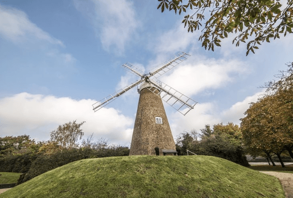 Outdoors, Windmill, Bench