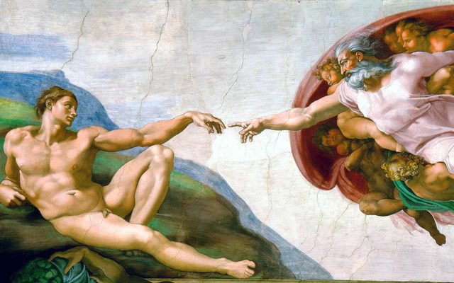 Michelangelo, The Creation of Adam (Italian Renaissance). Credits: Alamy